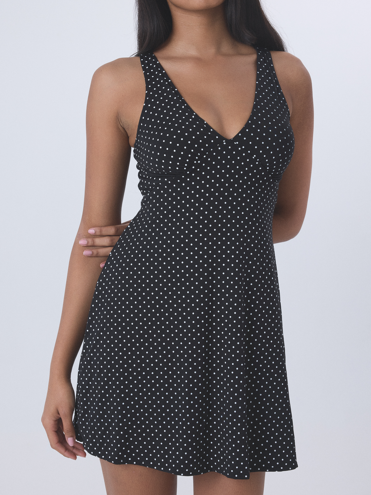 --Black and White Polka Dot