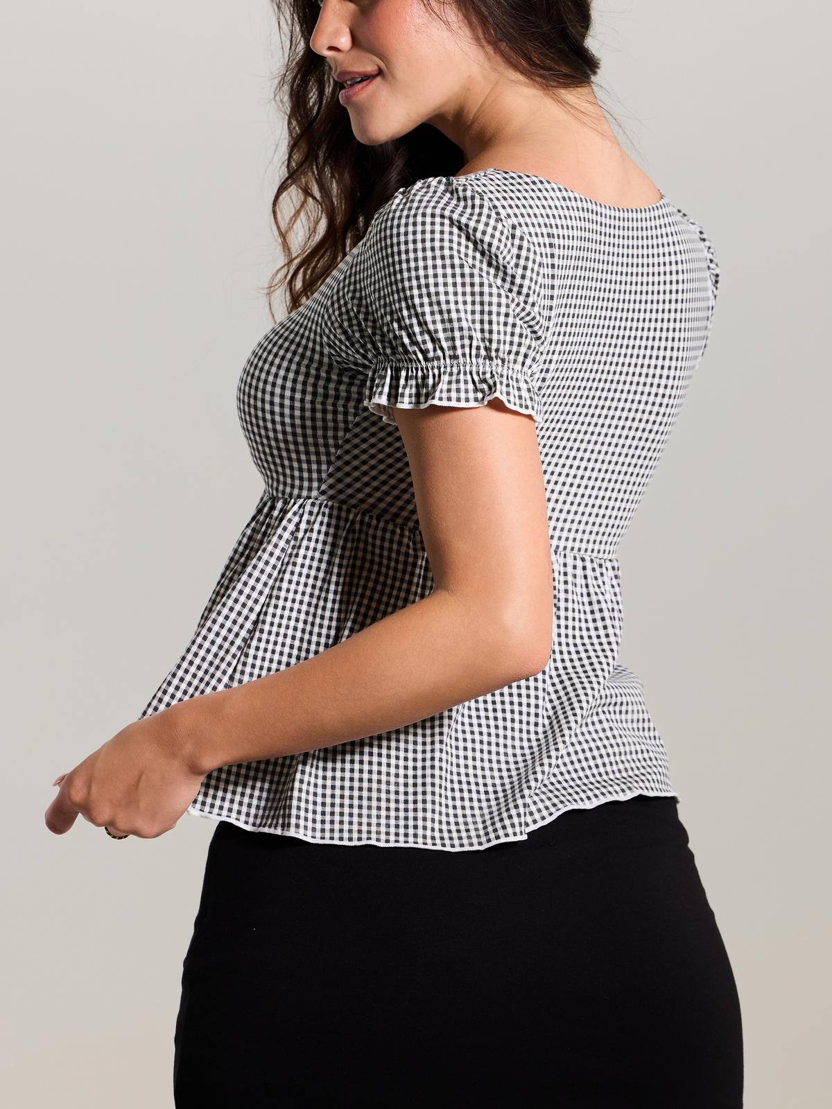 --Black and White Gingham