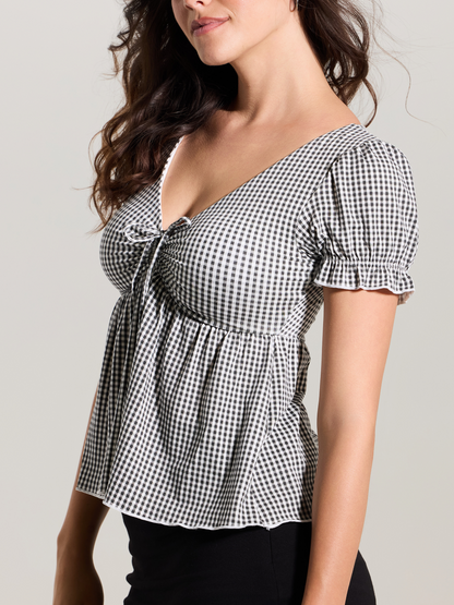 --Black and White Gingham