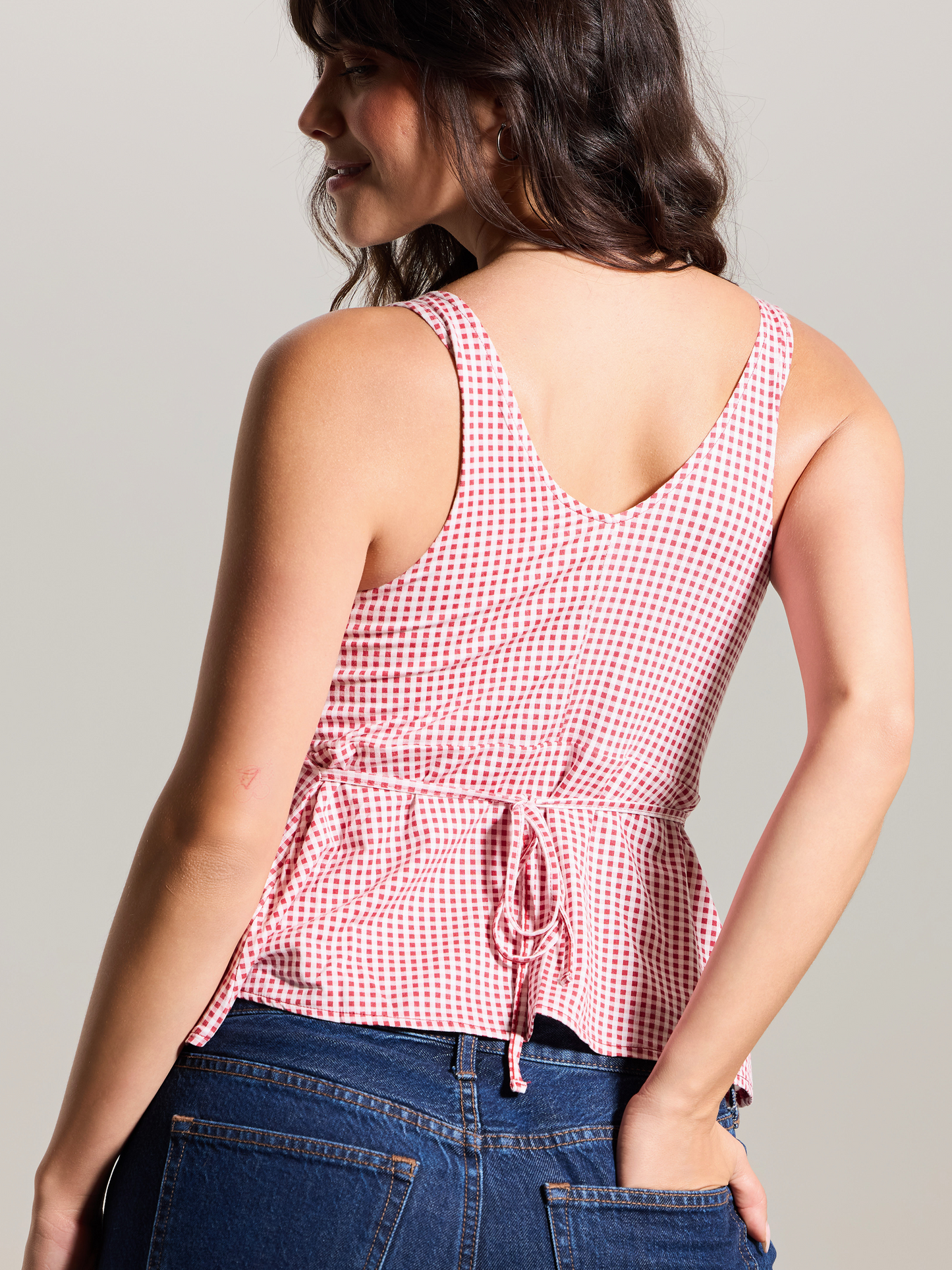 --Red and White Gingham
