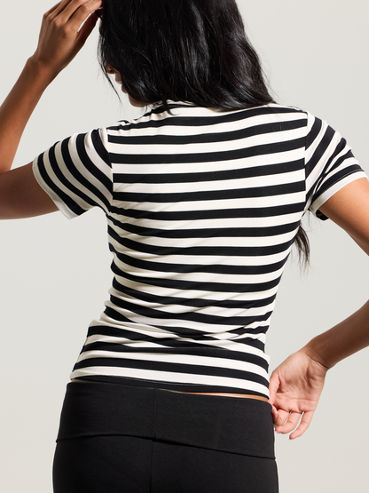 --Black and Cream Stripes