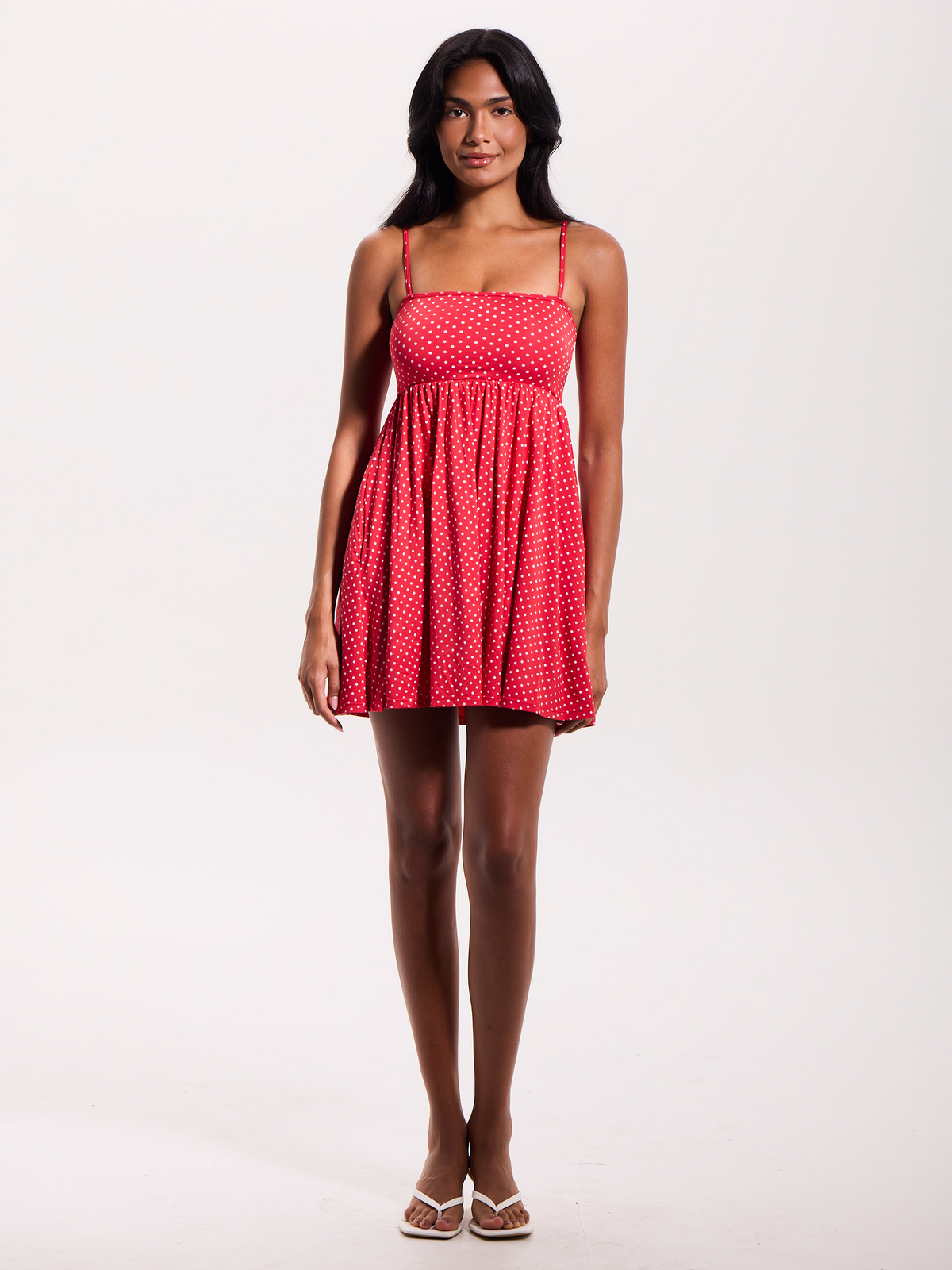 --Red and White Polka Dot