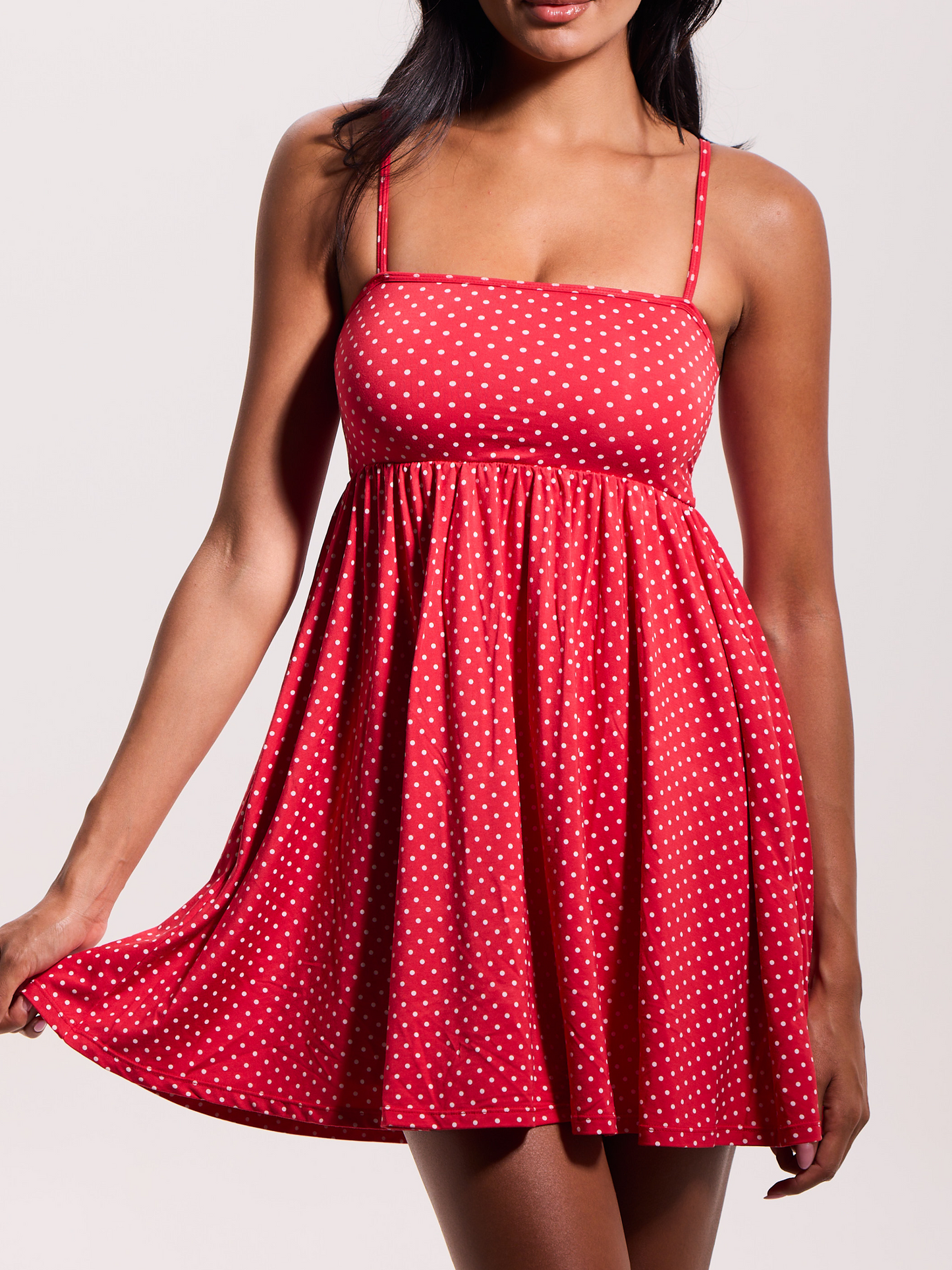 --Red and White Polka Dot