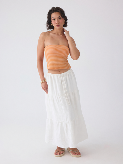 --Orange and White Stripes