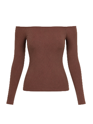Ribbed Off The Shoulder Brami